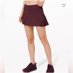 Lululemon Play Off The Pleats Skirt Cassis Purple Tennis Skirt Size 6
